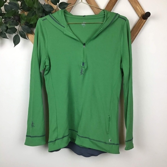 ALO Yoga Tops - Alo Yoga Cool Fit Hooded Quarter Zip Sweatshirt